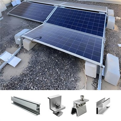 Sistem solar de rafturi pentru acoperiș plat