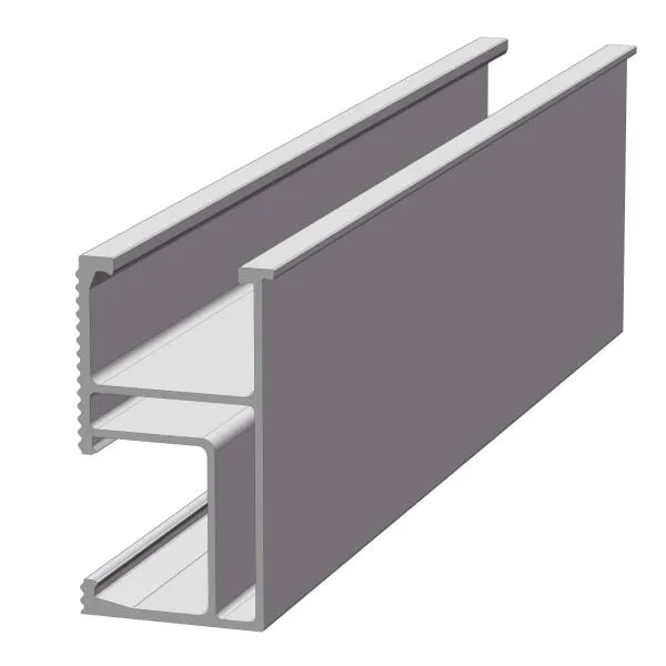 Șina pentru montarea pe acoperișul solar în sistemele de rafturi cu panouri solare