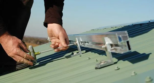 L Feet Acoperiș Pv Structura de montare Stâlp de lumină solară