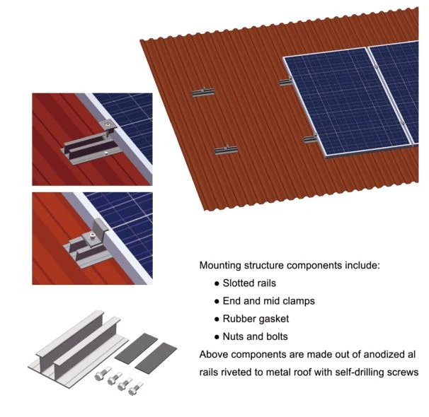 Solar Rooftop Mounting Structure