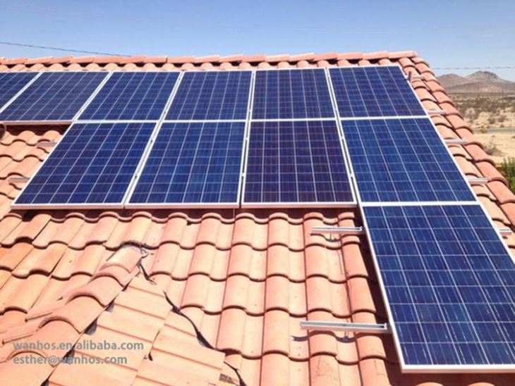 5Kw Solar Tile Roof Mounting System Easy